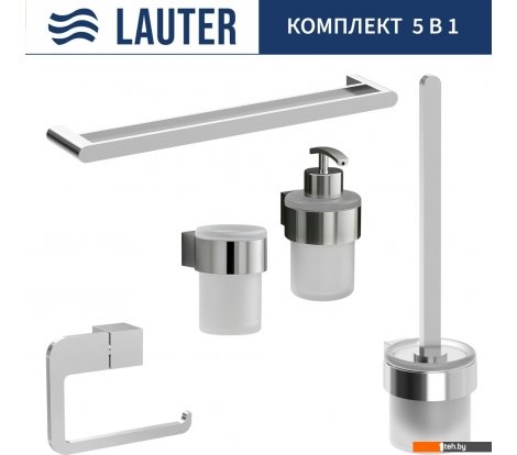  - Аксессуары для ванной и туалета Lauter 21TS3018 + 21TS3020 + 21TS3014 + 21TS3001 + 21TS3022 (Chrome, 5 предметов) - 21TS3018 + 21TS3020 + 21TS3014 + 21TS3001 + 21TS3022 (Chrome, 5 предметов)