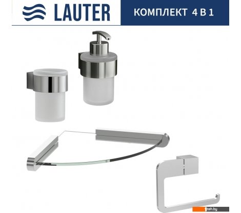  - Аксессуары для ванной и туалета Lauter 21TS3018 + 21TS3020 + 21TS3014 + 21TS3007 (Chrome, 4 предмета) - 21TS3018 + 21TS3020 + 21TS3014 + 21TS3007 (Chrome, 4 предмета)