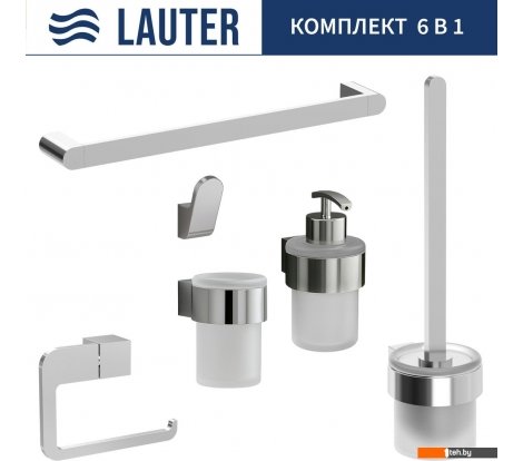  - Аксессуары для ванной и туалета Lauter 21TS3018+21TS3020+21TS3010+21TS3014+21TS3005+21TS3022 (Chrome, 6 предметов) - 21TS3018+21TS3020+21TS3010+21TS3014+21TS3005+21TS3022 (Chrome, 6 предметов)