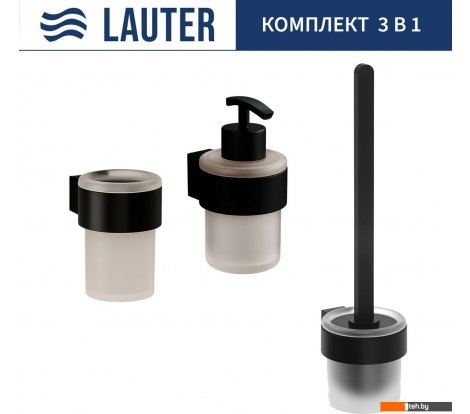  - Аксессуары для ванной и туалета Lauter 21TS3019 + 21TS3021 + 21TS3023 (Matt Black, 3 предмета) - 21TS3019 + 21TS3021 + 21TS3023 (Matt Black, 3 предмета)