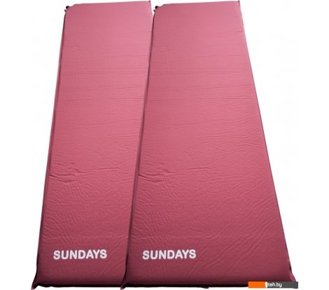  - Туристические коврики Sundays ZC-SIM001-1 (5 см, 2 шт, бордовый) - ZC-SIM001-1 (5 см, 2 шт, бордовый)