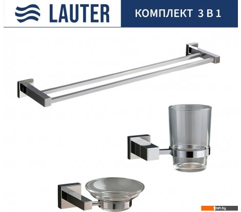  - Аксессуары для ванной и туалета Lauter 21SH6061 + 21SH6051 + 21SH6021 (Chrome, 3 предмета) - 21SH6061 + 21SH6051 + 21SH6021 (Chrome, 3 предмета)