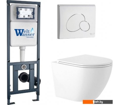  - Унитазы Saniteco KW-9003W Rimles + WeltWasser Marberg 410 + Marberg 410 RD GL-WT - KW-9003W Rimles + WeltWasser Marberg 410 + Marberg 410 RD GL-WT