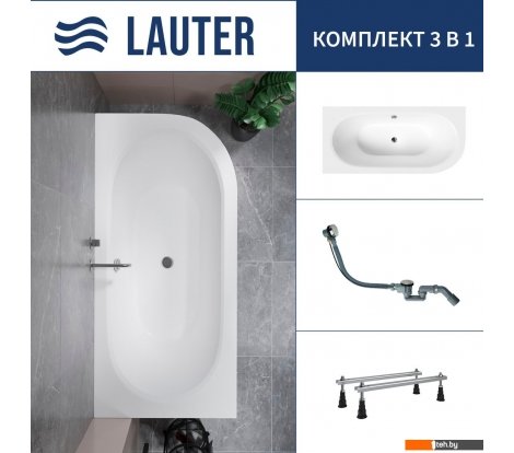  - Ванны Lauter Bliss 150 L 21201051L (с ножками и сифоном 21Y32000 хром) - Bliss 150 L 21201051L (с ножками и сифоном 21Y32000 хром)