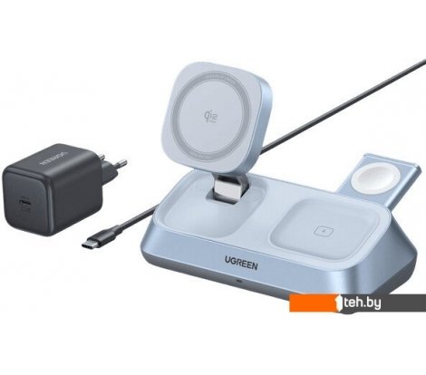  - Зарядные устройства Ugreen MagFlow 3-in-1 W711 55677 (голубой) - MagFlow 3-in-1 W711 55677 (голубой)