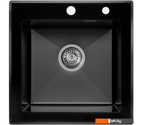  - Кухонные мойки ARFEKA ECO AR 500*500 GS BLACK GLASS + BLACK PVD NANO - ECO AR 500*500 GS BLACK GLASS + BLACK PVD NANO