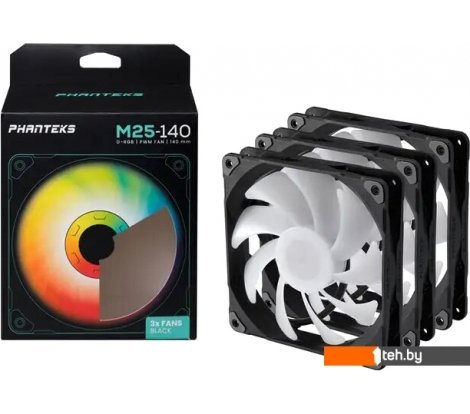  - Системы охлаждения Phanteks M25-140 D-RGB PH-F140M25_DRGB_PWM_BK01_3P - M25-140 D-RGB PH-F140M25_DRGB_PWM_BK01_3P