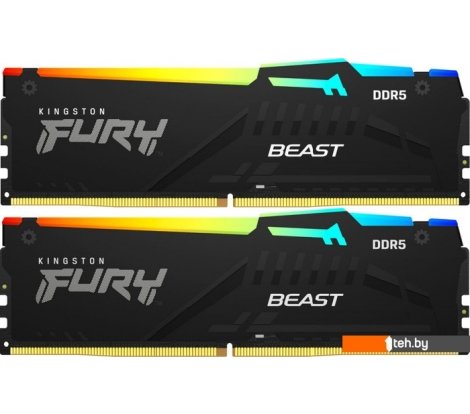  - Оперативная память Kingston FURY Beast RGB 2x16ГБ DDR5 5600 МГц KF556C40BBAK2-32 - FURY Beast RGB 2x16ГБ DDR5 5600 МГц KF556C40BBAK2-32