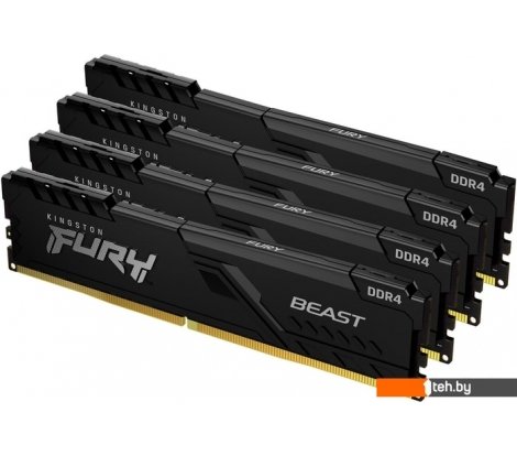  - Оперативная память Kingston FURY Beast 4x32GB DDR4 PC4-25600 KF432C16BBK4/128 - FURY Beast 4x32GB DDR4 PC4-25600 KF432C16BBK4/128