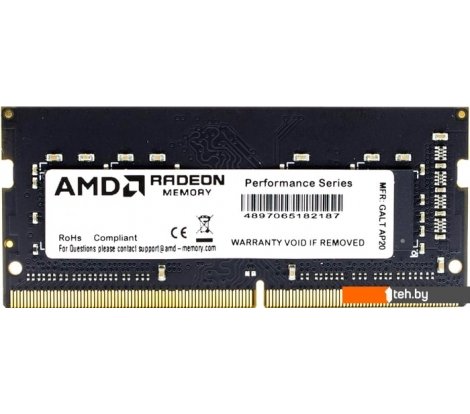  - Оперативная память AMD Radeon 16GB DDR4 SODIMM PC4-25600 R9416G3206S2S-UO - Radeon 16GB DDR4 SODIMM PC4-25600 R9416G3206S2S-UO