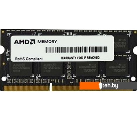  - Оперативная память AMD Radeon R3 Value Series 8ГБ DDR3 SODIMM 1333 МГц R338G1339S2S-U - Radeon R3 Value Series 8ГБ DDR3 SODIMM 1333 МГц R338G1339S2S-U