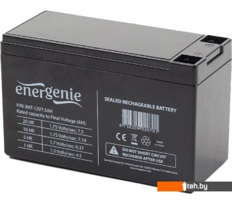  - Аккумуляторы для ИБП EnerGenie BAT-12V7.5AH - BAT-12V7.5AH