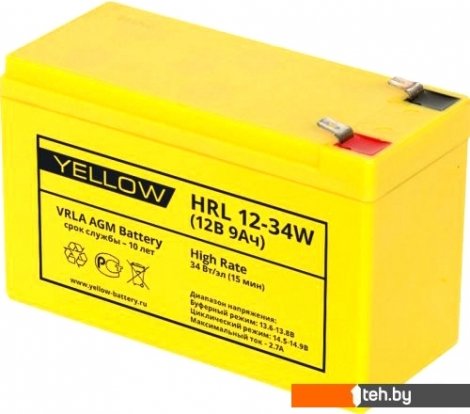  - Аккумуляторы для ИБП Yellow HRL 12-34W - HRL 12-34W