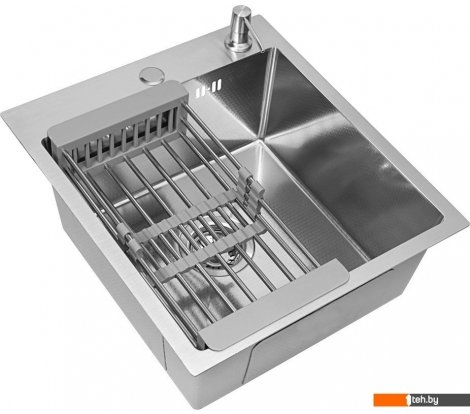  - Кухонные мойки Basic CL DS Decor 45x50 (сатин, коландер, дозатор) - CL DS Decor 45x50 (сатин, коландер, дозатор)