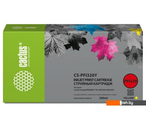  - Картриджи для принтеров и МФУ CACTUS CS-PFI320Y (аналог Canon PFI320Y) - CS-PFI320Y (аналог Canon PFI320Y)