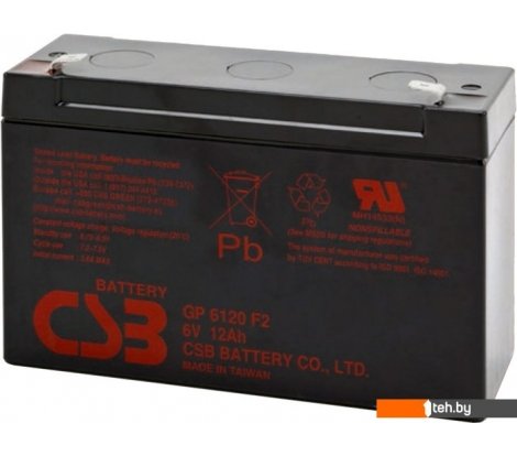  - Аккумуляторы для ИБП CSB Battery GP6120 (6В/12 А·ч) - GP6120 (6В/12 А·ч)