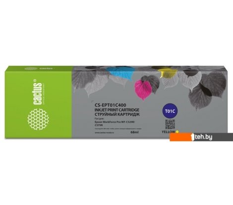  - Картриджи для принтеров и МФУ CACTUS CS-EPT01C400 (аналог Epson T01C4) - CS-EPT01C400 (аналог Epson T01C4)