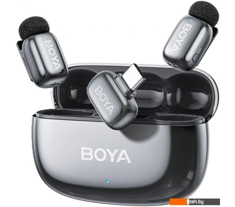  - Микрофоны BOYA Mini 2-02 (серебристый) - Mini 2-02 (серебристый)