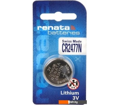  - Батарейки, аккумуляторы, зарядные Renata CR2477N Lithium 3V - CR2477N Lithium 3V