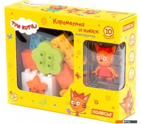  - Конструкторы Полесье Макси. Три кота. Карамелька и киоск 75823 (10эл) - Макси. Три кота. Карамелька и киоск 75823 (10эл)