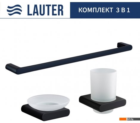  - Аксессуары для ванной и туалета Lauter 21SH57062 + 21SH57052 + 21SH70102 (Matt Black, 3 предмета) - 21SH57062 + 21SH57052 + 21SH70102 (Matt Black, 3 предмета)