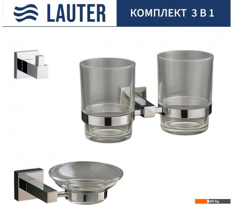  - Аксессуары для ванной и туалета Lauter 21SH6081 + 21SH6051 + 21SH6091 (Chrome, 3 предмета) - 21SH6081 + 21SH6051 + 21SH6091 (Chrome, 3 предмета)