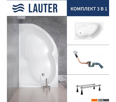  - Ванны Lauter Geneva 170x105 2103170L (с ножками и сифоном 21Y11020 хром) - Geneva 170x105 2103170L (с ножками и сифоном 21Y11020 хром)