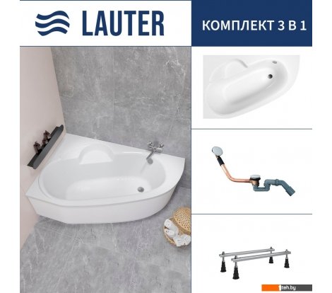  - Ванны Lauter Valencia 160x105 2102160L (с ножками и сифоном 21Y11030 хром) - Valencia 160x105 2102160L (с ножками и сифоном 21Y11030 хром)