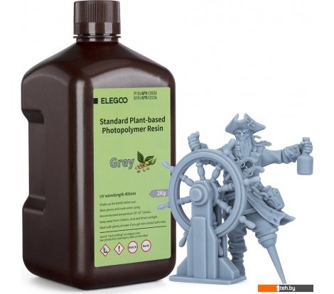  - Расходные материалы и аксессуары для 3D-печати Elegoo PlantBased 2кг (серый) - PlantBased 2кг (серый)