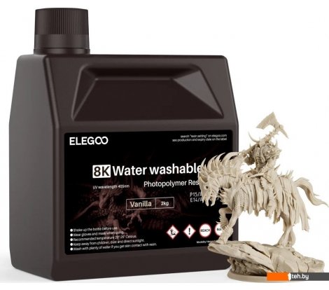  - Расходные материалы и аксессуары для 3D-печати Elegoo Water Washable 8K 2кг (ваниль) - Water Washable 8K 2кг (ваниль)