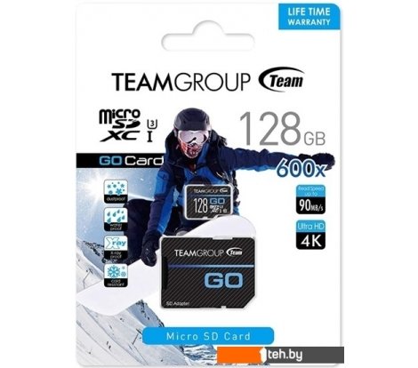  - Карты памяти Team Group Go MicroSDXC 128GB TGUSDX128GU303 + адаптер - Group Go MicroSDXC 128GB TGUSDX128GU303 + адаптер