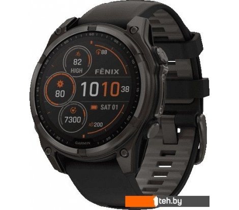  - Умные часы и браслеты Garmin Fenix 8 Solar, Sapphire 47мм (титановый угольно-серый DLC с черным ремешком) - Fenix 8 Solar, Sapphire 47мм (титановый угольно-серый DLC с черным ремешком)