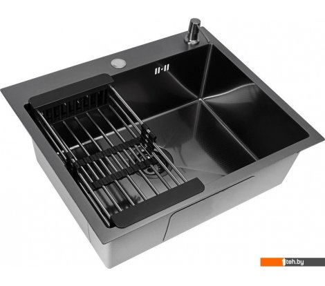  - Кухонные мойки Basic CL DS Decor 60x50 (черный, коландер, дозатор) - CL DS Decor 60x50 (черный, коландер, дозатор)