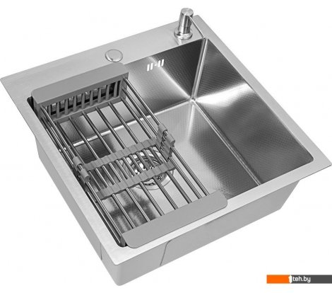  - Кухонные мойки Basic CL DS Decor 50x50 (сатин, коландер, дозатор) - CL DS Decor 50x50 (сатин, коландер, дозатор)
