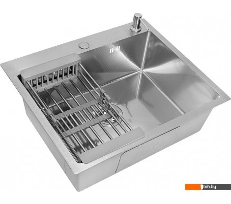  - Кухонные мойки Basic CL DS Decor 60x50 (сатин, коландер, дозатор) - CL DS Decor 60x50 (сатин, коландер, дозатор)