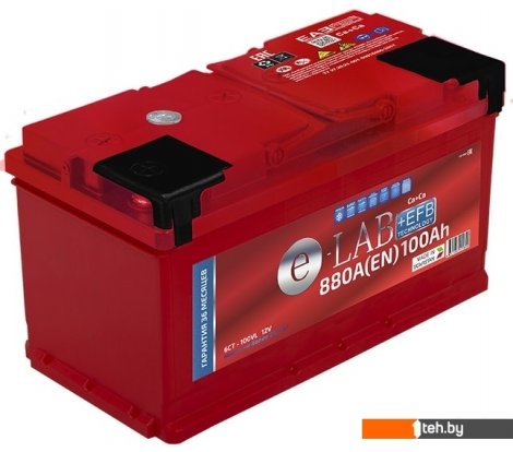  - Автомобильные аккумуляторы E-Lab 6СТ-100R + EFB (100 А·ч) - 6СТ-100R + EFB (100 А·ч)