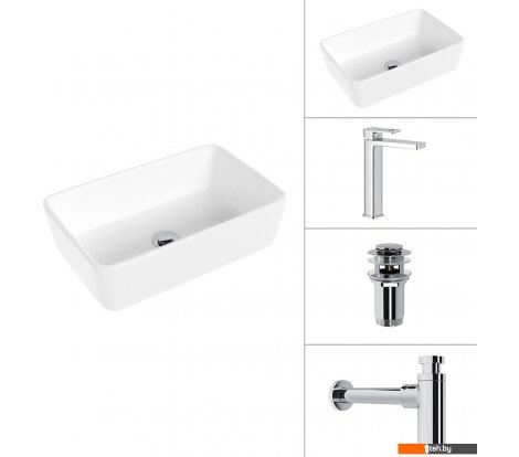  - Умывальники Lauter 21674A + Cascade 21СК0655C + сифон 21635CH + дон.клапан 21190CH (хром) - 21674A + Cascade 21СК0655C + сифон 21635CH + дон.клапан 21190CH (хром)