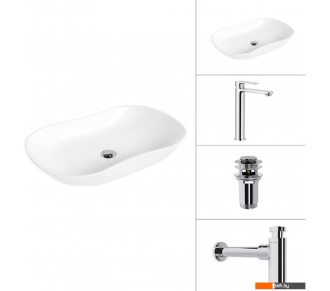 - Умывальники Lauter 21570 + Moon 21СK81691C + сифон 21635CH + дон.клапан 21190CH (хром) - 21570 + Moon 21СK81691C + сифон 21635CH + дон.клапан 21190CH (хром)