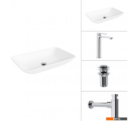 - Умывальники Lauter 21540 + Moon 21СK81691C + сифон 21635CH + дон.клапан 21190CH (хром) - 21540 + Moon 21СK81691C + сифон 21635CH + дон.клапан 21190CH (хром)