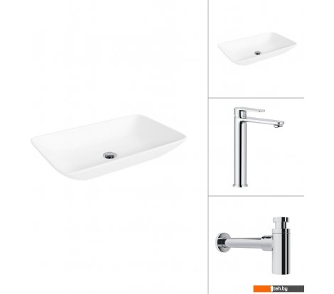  - Умывальники Lauter 21540 + Moon 21СK81691C с сифоном 21635CH (хром) - 21540 + Moon 21СK81691C с сифоном 21635CH (хром)