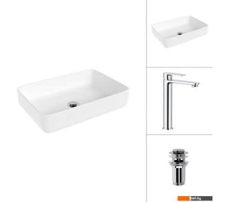  - Умывальники Lauter 21487-50 + Moon 21СK81691C с донным клапаном 21190CH (хром) - 21487-50 + Moon 21СK81691C с донным клапаном 21190CH (хром)