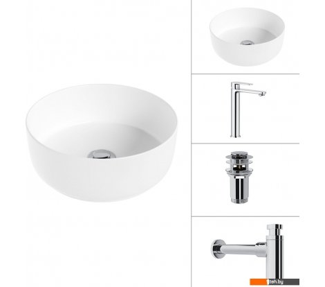  - Умывальники Lauter 21499-31 + Moon 21СK81691C + сифон 21635CH + дон.клапан 21190CH (хром) - 21499-31 + Moon 21СK81691C + сифон 21635CH + дон.клапан 21190CH (хром)
