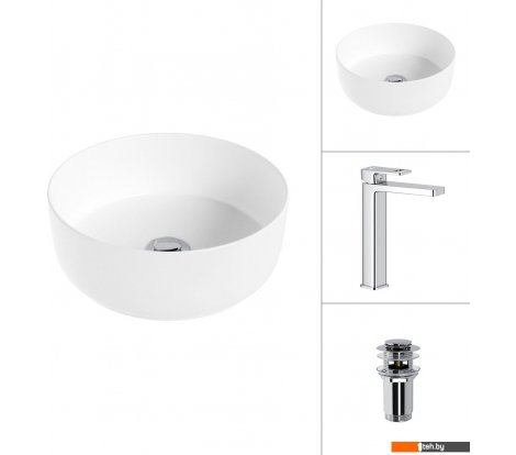  - Умывальники Lauter 21499-31 + Cascade 21СК0655C с донным клапаном 21190CH (хром) - 21499-31 + Cascade 21СК0655C с донным клапаном 21190CH (хром)