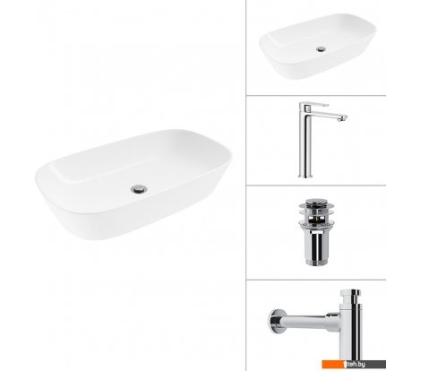  - Умывальники Lauter 21393-70 + Moon 21СK81691C + сифон 21635CH + дон.клапан 21190CH (хром) - 21393-70 + Moon 21СK81691C + сифон 21635CH + дон.клапан 21190CH (хром)