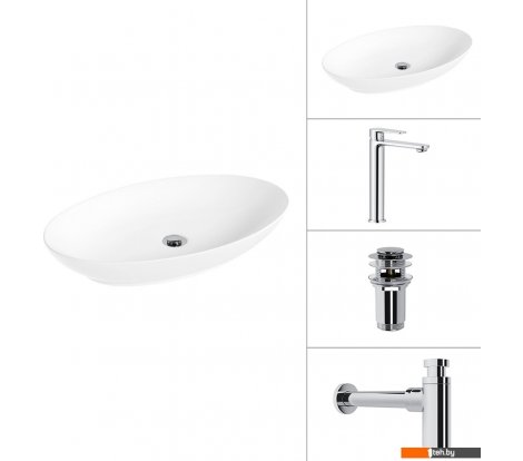  - Умывальники Lauter 21571 + Moon 21СK81691C + сифон 21635CH + дон.клапан 21190CH (хром) - 21571 + Moon 21СK81691C + сифон 21635CH + дон.клапан 21190CH (хром)