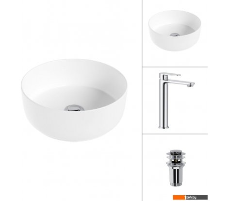  - Умывальники Lauter 21499-31 + Moon 21СK81691C с донным клапаном 21190CH (хром) - 21499-31 + Moon 21СK81691C с донным клапаном 21190CH (хром)