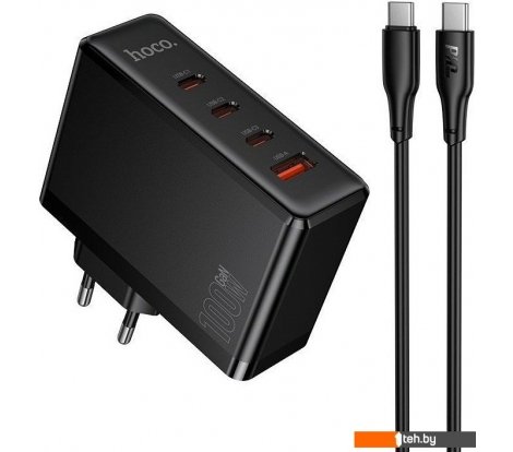 - Зарядные устройства Hoco N85 USB Type-C (черный) - N85 USB Type-C (черный)