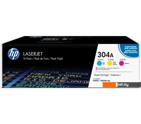  - Картриджи для принтеров и МФУ HP 304A 3-pack (CF372AM) - 304A 3-pack (CF372AM)