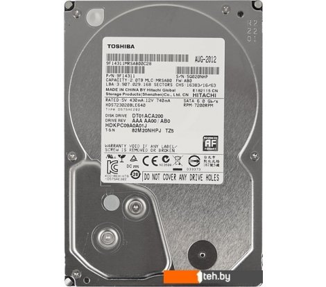 - Жесткие диски Toshiba DT01ACA 2TB (DT01ACA200) - DT01ACA 2TB (DT01ACA200)