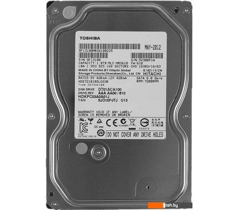  - Жесткие диски Toshiba DT01ACA 1TB (DT01ACA100) - DT01ACA 1TB (DT01ACA100)